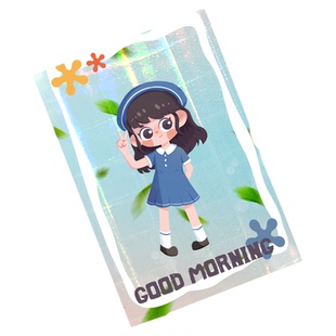 沉墨透卡定制十字镭射胶片来图自印明信片小卡书签拍立得反转二次元动漫明星照片周边印刷PET亚克力PVC歌词