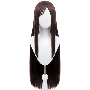 秀琴家 咒术回战 高专 家入硝子cos假发 万用棕色长直假毛