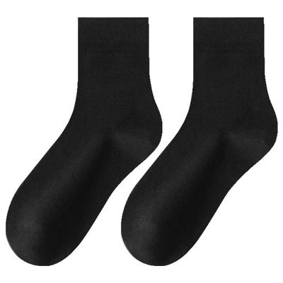 抗菌抗起球男纯棉纱线中筒袜