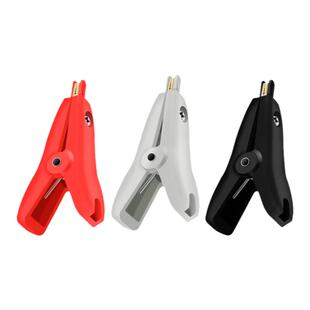 鳄鱼夹铜镀金正负两级测试夹LCR开尔文夹低电阻平口夹