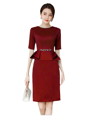 酒红色晚礼服女高级感气质宴会高端婚礼妈妈婚宴装敬酒服夏季