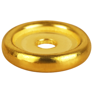 古法黄金车轮隔片凹面足金999小配件卡环实心垫片隔珠文玩手串链