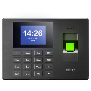 得力考勤机3960S指纹式打卡机员工上下班签到器密码刷卡语音一体机公司人事考勤指纹识别打卡免软件U盘考勤机