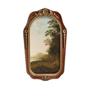 加安加丽新古典雕花大框美式复古餐厅墙面挂画中古装饰画卧室壁画