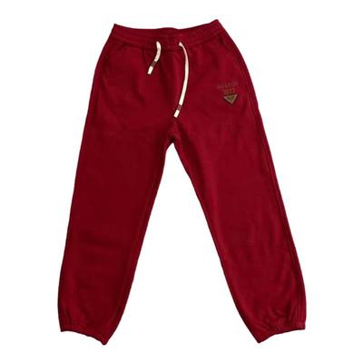 欧货原创高腰绣花加绒加厚长裤