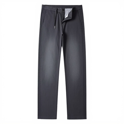 2025新秋冬裤子男士加绒加厚直筒莱赛尔弹力舒适松紧腰休闲裤