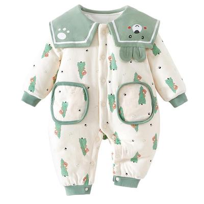 温巢婴儿衣服纯棉冬季加棉连体衣