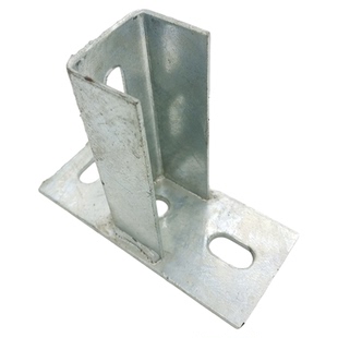 C型钢开口底座连接件抗震支架免焊镀锌底座焊接底座板太阳能光伏