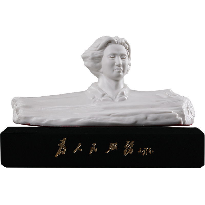 橘子洲头毛泽东德化白瓷手工精雕