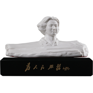 戴玉堂《毛泽东青年像大小》陶瓷橘子洲头毛主席半身头像雕塑摆件