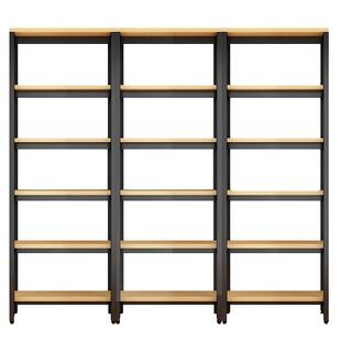 书架落地简约现代钢木展示货架多层储物架客厅铁艺书柜架子置物架