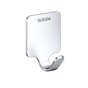 不锈钢挂钩304强力粘胶免打孔厨房浴室门后贴墙壁上无痕粘钩承重