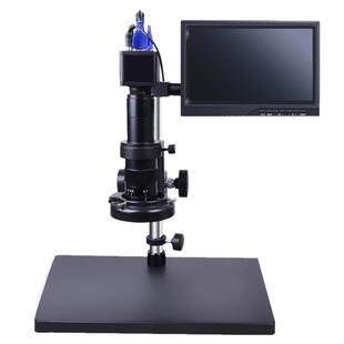 致旗ZQ-601高清数码光学电子工业显微镜135倍CCD测量相机修手机维修金相带显示器视频放大镜台式体式专业版