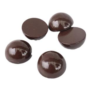 40/50MM 木球半圆球 黑色荷木半边木珠 镜子装饰珠子 diy手工材料