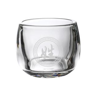 扳指玻璃杯百家姓个人专用功夫茶杯100ml二两杯子主人杯定制刻字