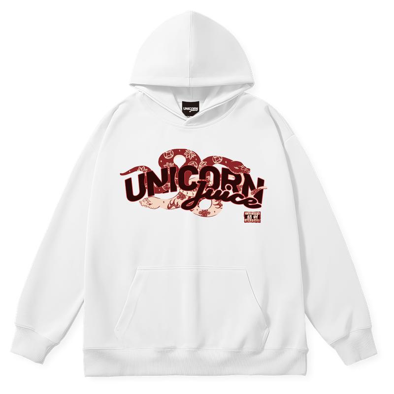 JuiceUnicorn原创金蛇狂舞国潮美式复古男女帽衫长袖重磅兜帽卫衣