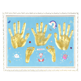 手足情深兄妹印泥宝宝手印脚印全家福亲子手足印成人脚印情侣纪念