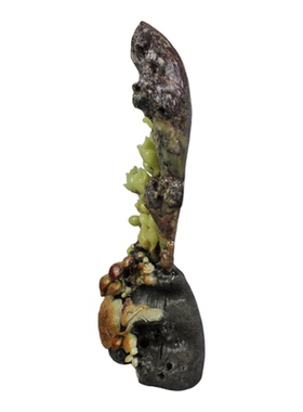 玉兰花竹叶青田石雕刻摆件小鸟圆精美纯手工艺术产地直销掌柜推荐