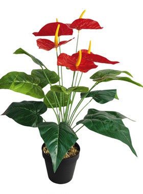 仿真花红掌仿真绿植假花客厅装饰绿色植物桌面客厅装饰盆栽摆件