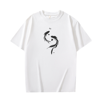 短袖t恤男夏季潮牌渐变印花半袖