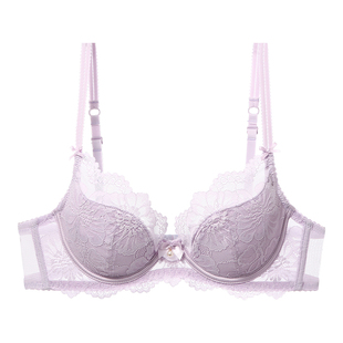 内衣大胸显小女文胸2025新款爆款蕾丝法式纯欲上托防下垂薄款套装