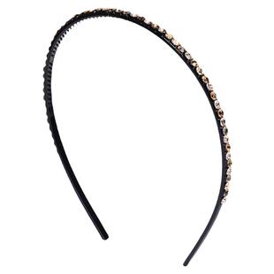 韩国高级感水钻发卡发箍女刘海前额束发压发头箍简约碎发百搭发捆