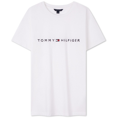 Tommy女装纯棉刺绣打底短袖T恤