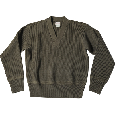 加厚重磅V领羊毛衣针织衫