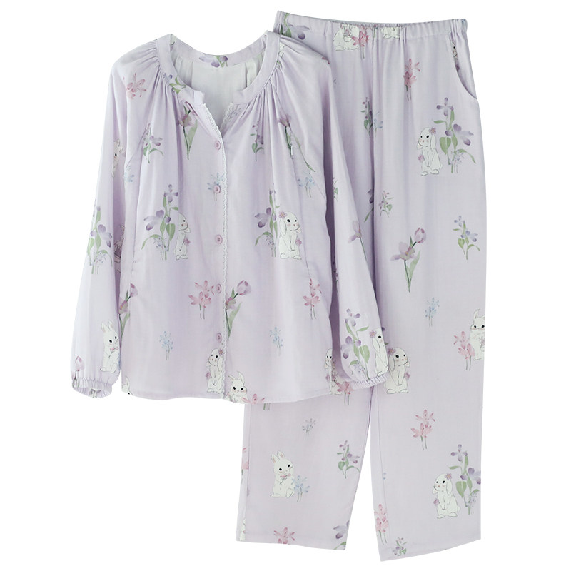 自带胸垫 富朵月子服春夏季薄款孕妇睡衣纯棉纱布哺乳衣产后喂奶