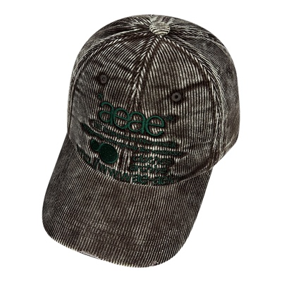 韩国aeae刺绣字母灯芯绒棒球帽子