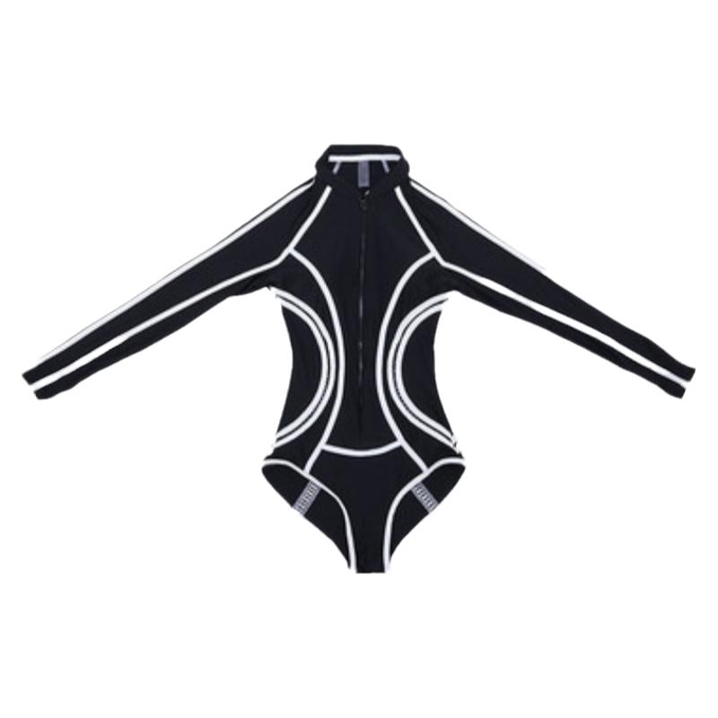 泳衣女韩国ins保守遮肚显瘦长袖防晒连体运动潜水游泳衣温泉泳装