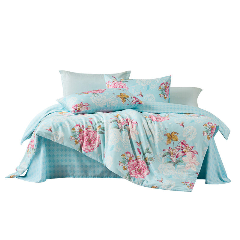 富安娜床上用品四件套全棉纯棉100%棉套件宿舍春夏床单被套被罩