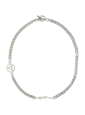 ROADLATIVE国潮闪电项链男女同款辣妹钛钢潮流项链个性设计感饰品