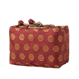 中式复古云锦茶具收纳包一壶两杯加厚便携旅行收纳袋定制企业礼品