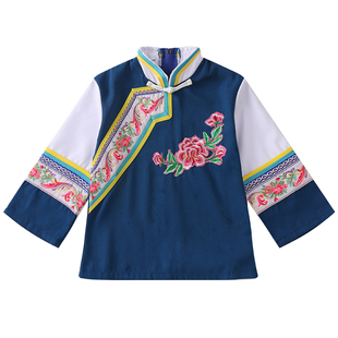 白族服装儿童女童云南大理新款幼儿少数民族衣服女葫芦丝演出服饰