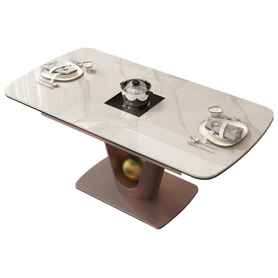 蒂梵拉可伸缩岩板餐桌带电磁炉