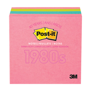 限定美国3M便利贴狠贴学生用便签彩色小本便签本Post-it便条纸本子记事贴可爱网红可撕办公文具n次贴