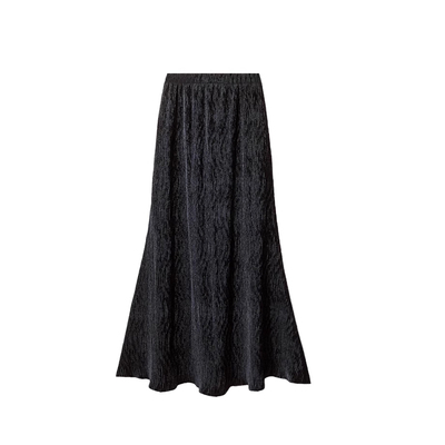 高级a字包臀裙长裙金丝绒鱼尾裙