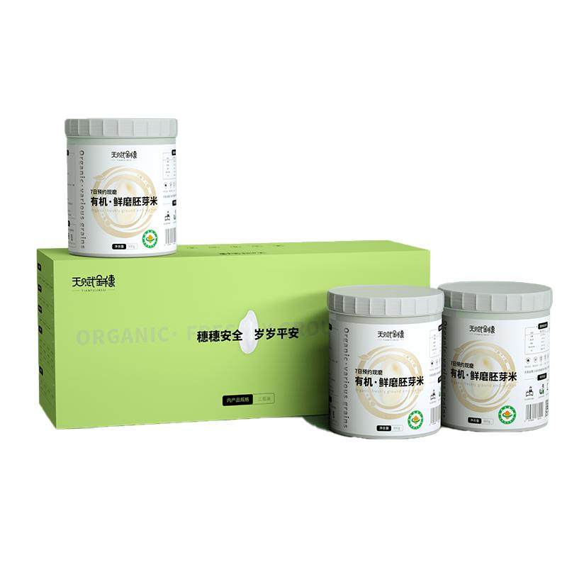 天赋金穗有机有机胚芽米糊东北小罐带胚芽大米儿童礼盒营养粥新鲜