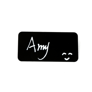 可擦写胸牌定做别针式工牌定制logo工号牌制作员工手写姓名牌胸卡