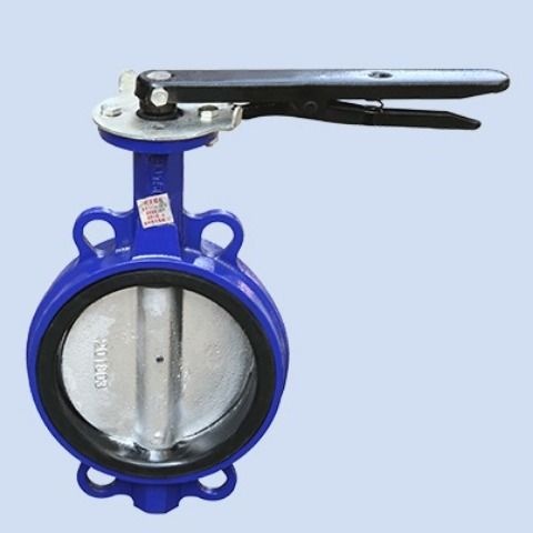 手柄对夹式手动蝶阀D71X-16球墨铸铁一件邮包DN506580100125150