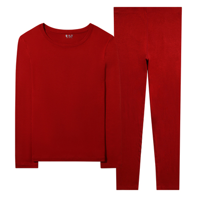 真彩羊绒云缎秋冬保暖内衣女套装