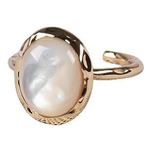 【限时四折秒杀】SOFTROOM白月光天然母贝戒指百搭小众设计感戒指