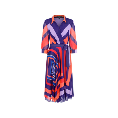 MARYLING度假风撞色彩条连衣裙