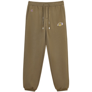 杰克琼斯秋季新款NBA联名湖人队刺绣篮球束脚休闲裤长裤子男装