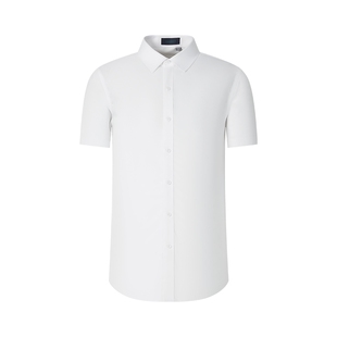 杉杉DP免烫短袖衬衫男纯棉2025夏季新款休闲商务正装易打理衬衣男