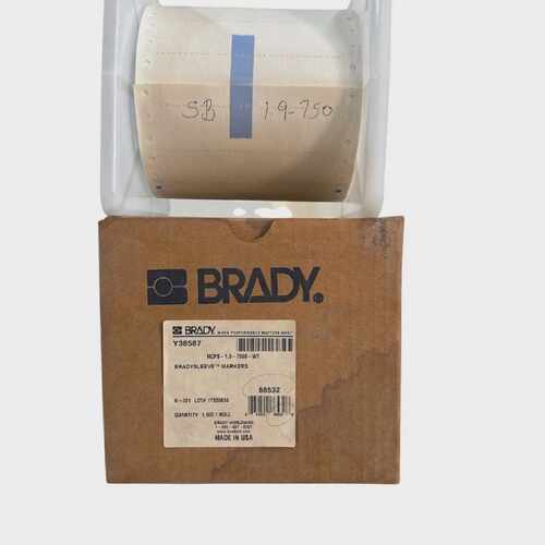 BRADY HCPS-1.9-7508-WT Y38587 68532 BRADYSLEEVE WIRE MARKERS