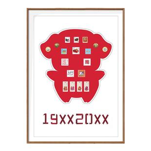 猪年生肖专属纪念相框属相邮票定制出生日期送朋友仪式感个性礼物