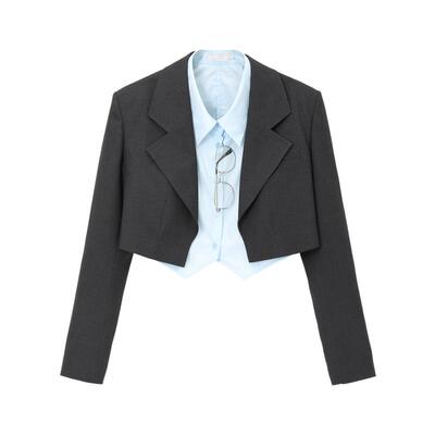 REVAN芮范设计师款清新感衬衫西装外套RL10101205