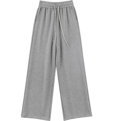 灰色阔腿裤女秋冬软糯针织糯米裤